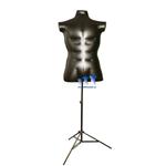 Inflatable Male Torso, Large with MS12 Stand, Black